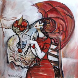 Picture of Femme à l'ombrelle tournée vers la gauche